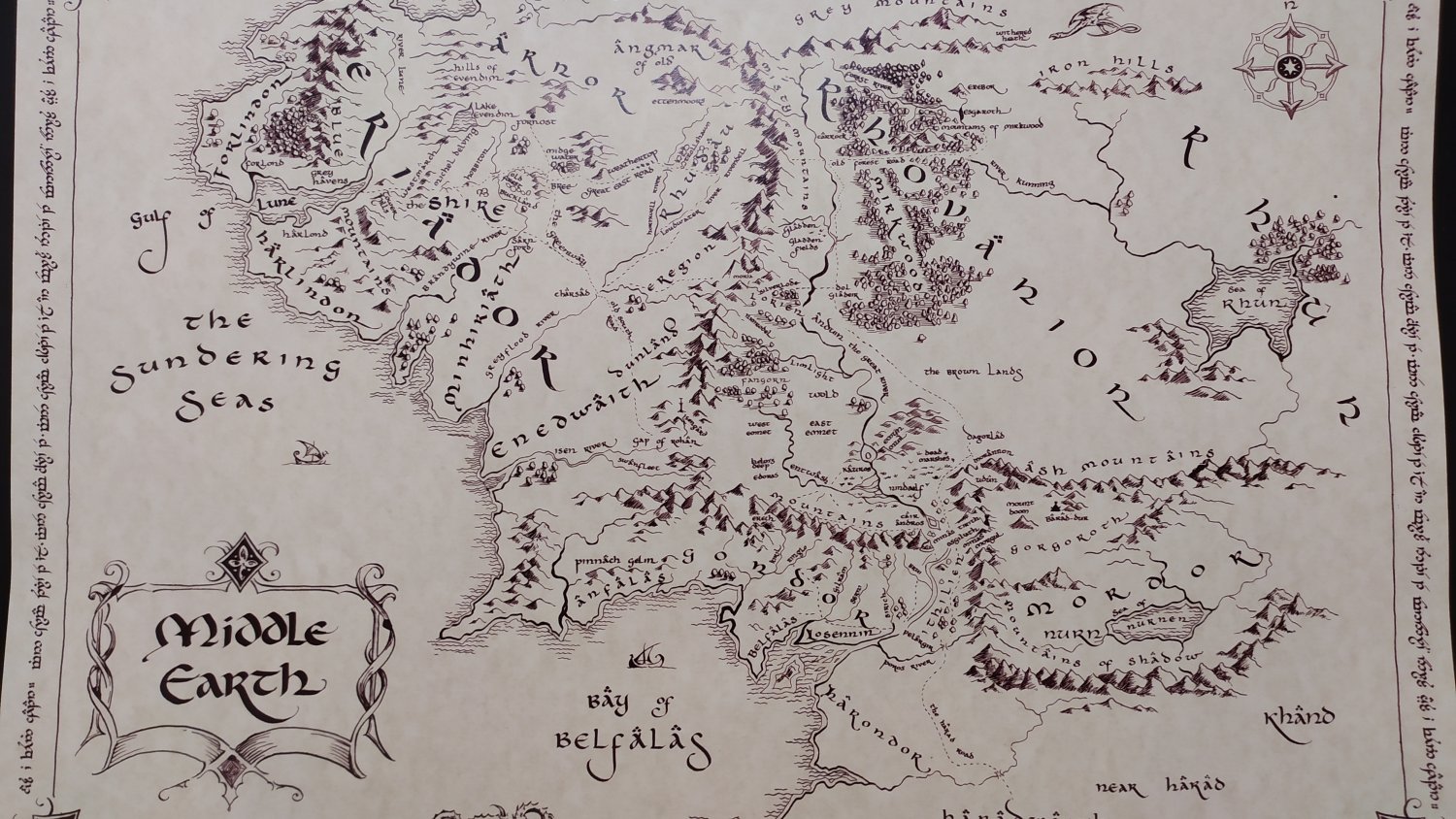mappa middle earth